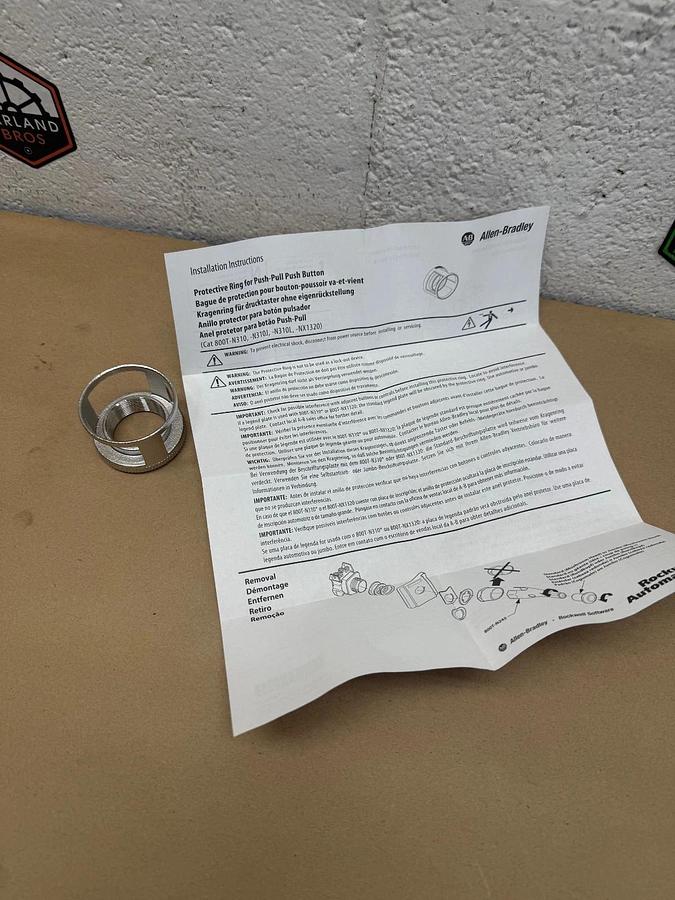 Used Allen-Bradley 800T-N310 Protective Ring for Standard Push-Pull Cap