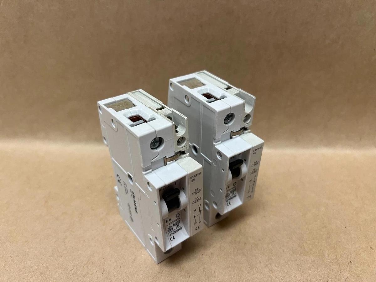 Used Siemens 5SX41 C4, 230/400V, Circuit Breaker - Lot of 2