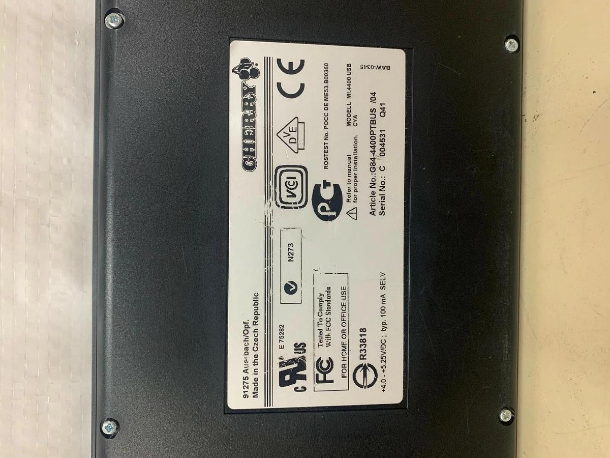 Used Cherry G84-4400PTBUS Trackball Ultraslim Keyboard