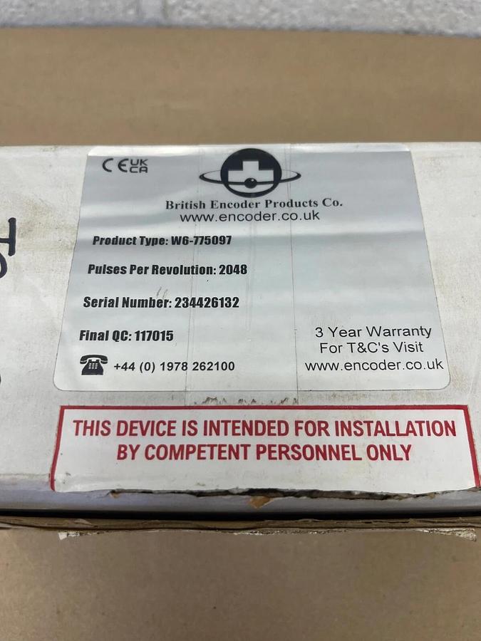 British Encoder Products W6-775097 Rotary Encoder 5-24V, 2048 Pulses/Revolution