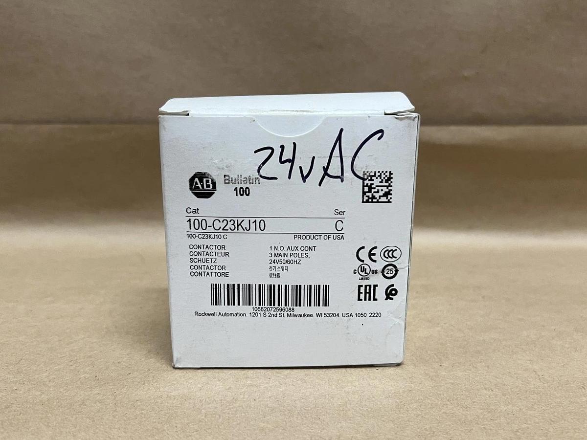 Used Allen Bradley 100-C23KJ10 Ser C Contactor Overload, 3 Main Poles *NEW*