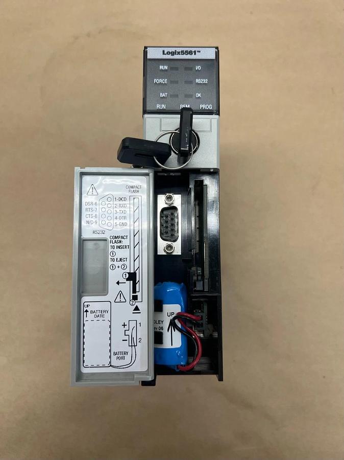 Used Allen Bradley 1756-L61 Ser B Logix Pac Controllogix 5561 Processor, F/W REV 1.10