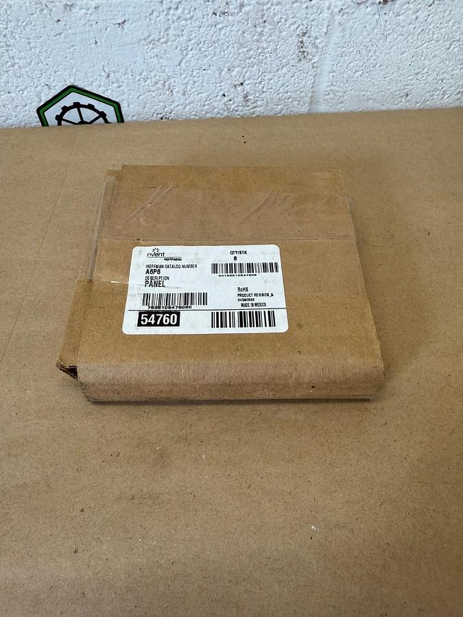 Used NVent/Hoffman A6P6 Interior Panel Cover, 4-7/8” x 4-7/8” (Box of 8) *NEW*