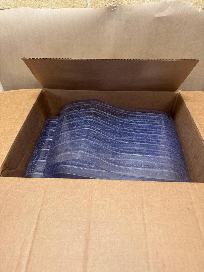 Used Global Industrial Ribbed Strip Door 2 Pieces of 208” x 12”, 17’ 4” x 12”