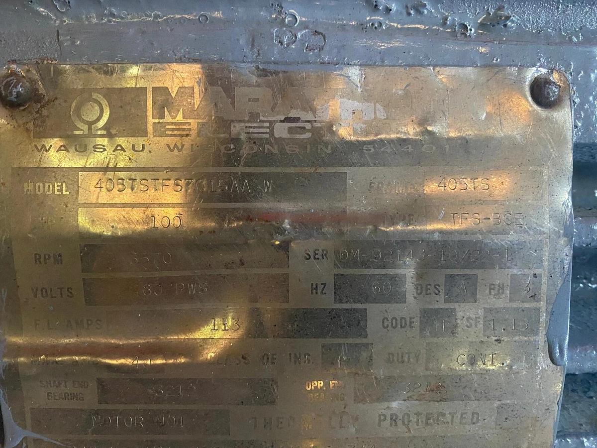 Used Dean Pump 1-1/2x3x13-1/2 R444 Pump With Marathon Motor 100HP, 5570 RPM