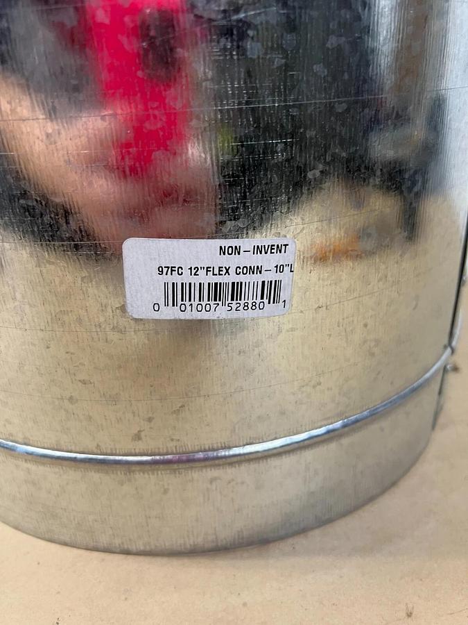 Used 97FC 12” Galvanized Steel Flex Conn-10”L