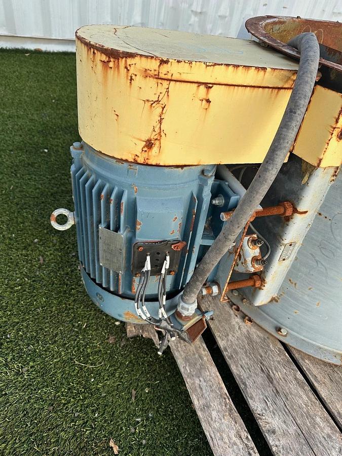 Used Hartzell Fan 46-28DK3, Axial Inline Blower, 10Hp Motor @ 1770RPM, 575V