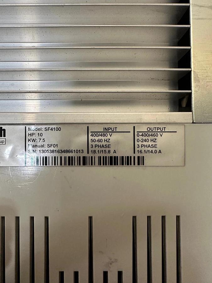 Used AC Tech SF4100 VFD Drive, 10Hp, 7.5Kw