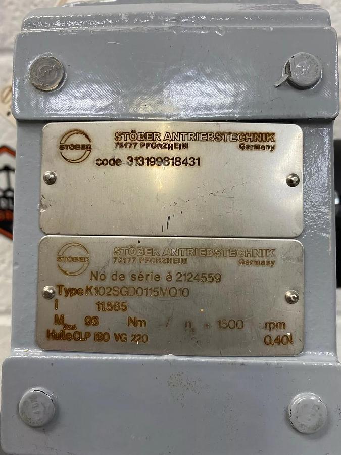 Used Strober K102SGD0115MQ10 Helical Bevel Gear Drive