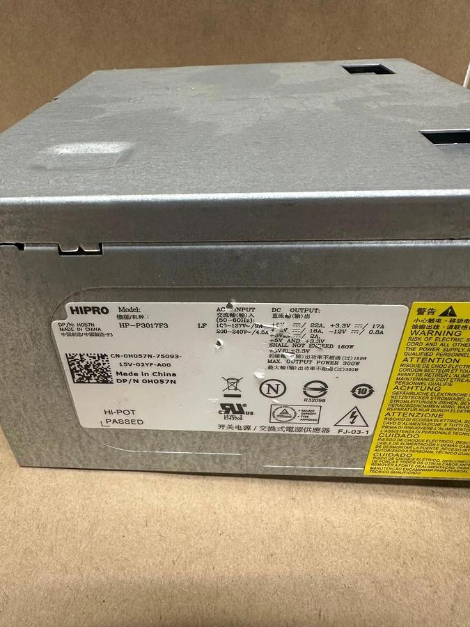 Used HIPRO HP-P3017F3 Power Supply