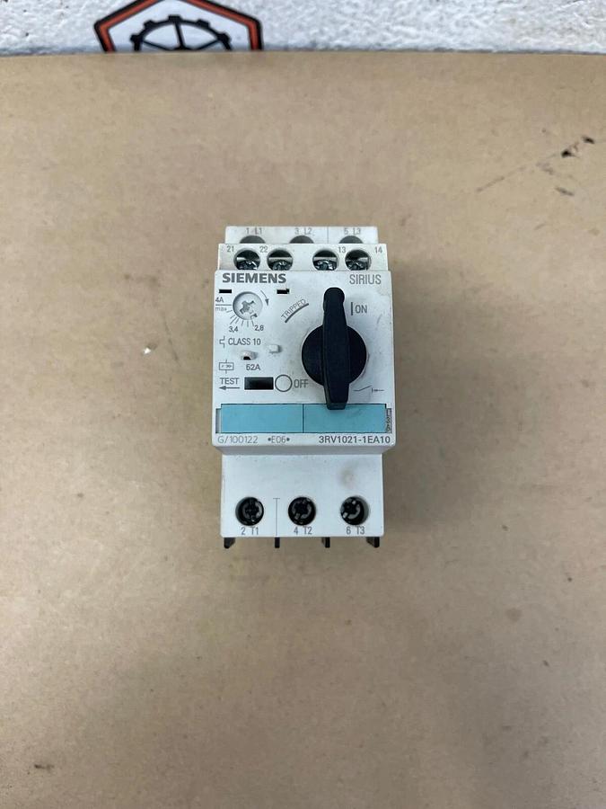 Used Siemens 3RV1021-1EA10 Circuit Breaker, Sirius