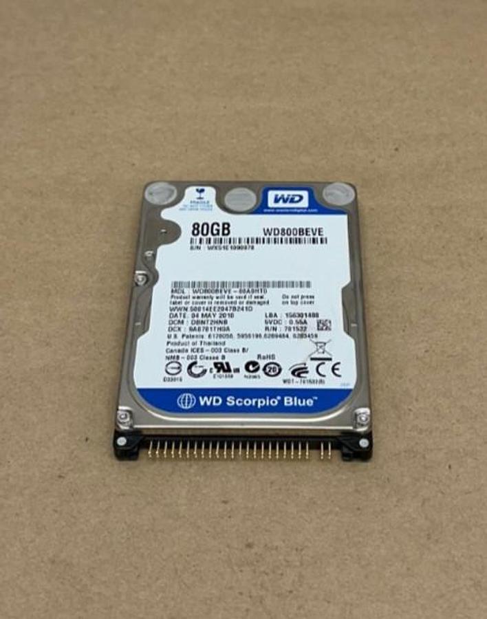 Used Western Digital WD809BEVE-00A0HT0 Hard Disk 80gb