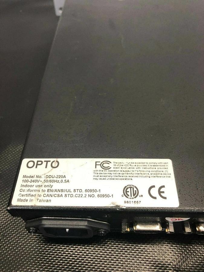 Used OPTO DDU-220A Data Distribution Unit
