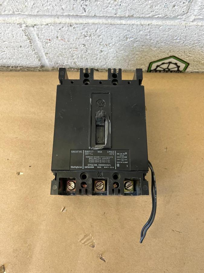 Used Westinghouse EHB3100 100A, 3 Pole Circuit Breaker