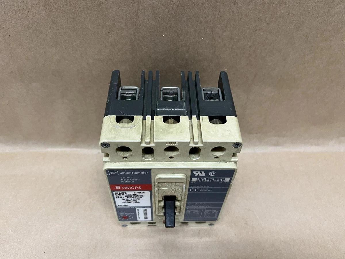 Used Cutler-Hammer HMCPS050K2C 50A, 3 Pole, Ser. C Motor Circuit Protector