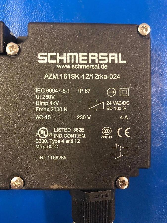 Used Schmersal AZM161SK-12/12rka-024 Safety Interlock Switch