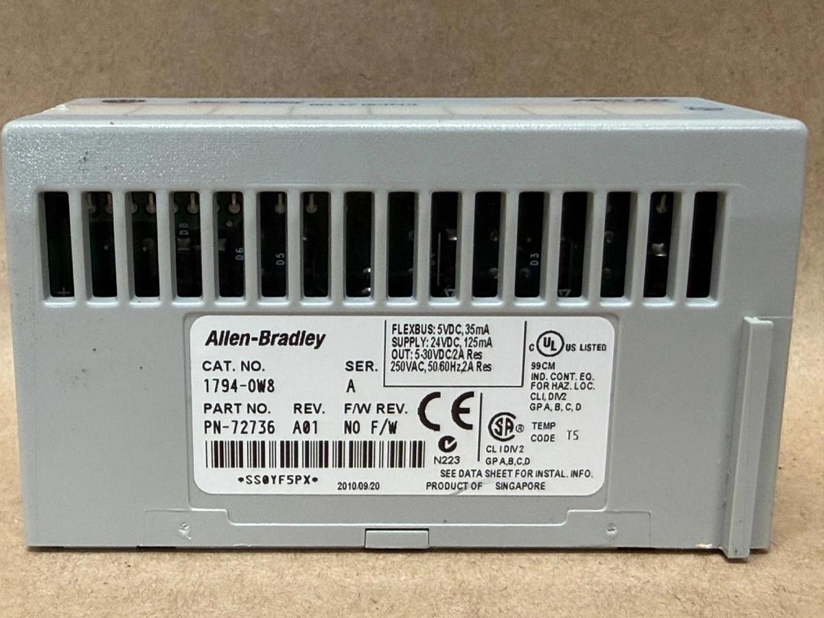 Allen Bradley 1794-OW8 Series A, Flex I/O Analog Input Module, Rev. A01