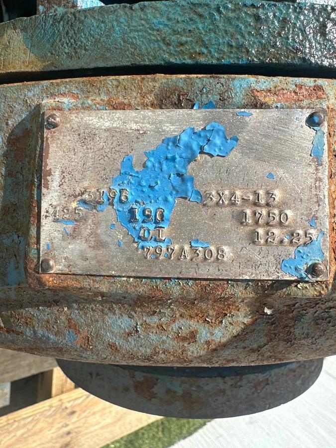 Used Goulds 3196 3x4-13 Centrifugal Pump MT2