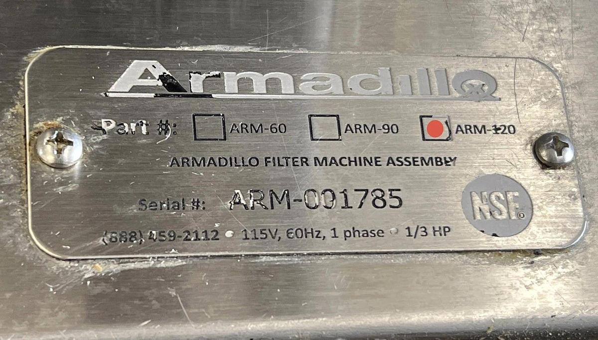 Used Armadillo ARM-120 Filter Machine / Portable Oil Filter