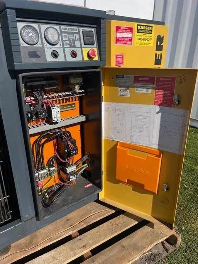Used Kaeser AS 36 Rotary Screw Air Compressor, 30 HP, 110 PSIG, 135 RPM, MFG 1996