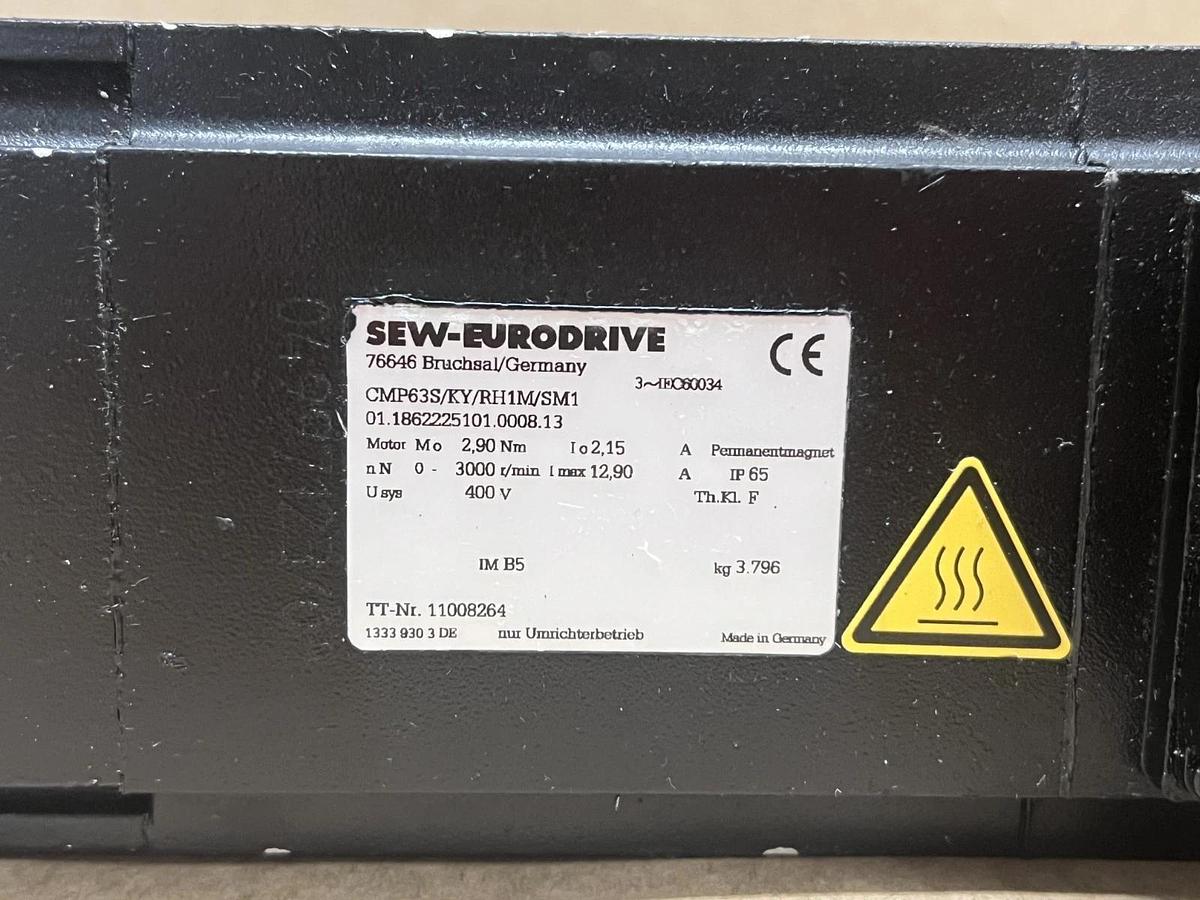 Used SEW-Eurodrive CMP63S/KY/RH1M/SM1 Servo Motor, 400V