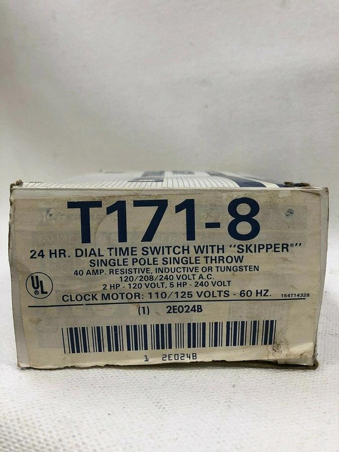 Intermatic T171 24 Hour Dial Time Switch w/ “Skipper”