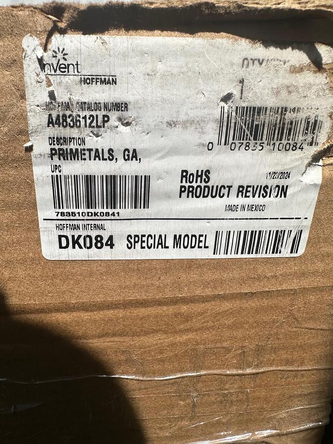 Used Nvent A483612LP NEMA Type 12 Enclosure, White *FACTORY SEALED*