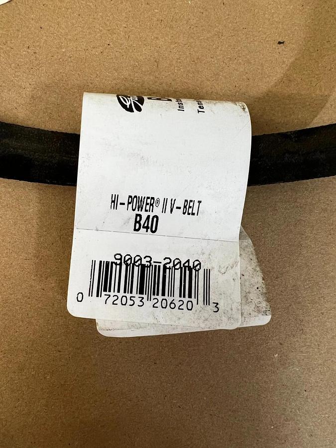 Used Gates B40 H-Power II V-Belts - Lot of 2