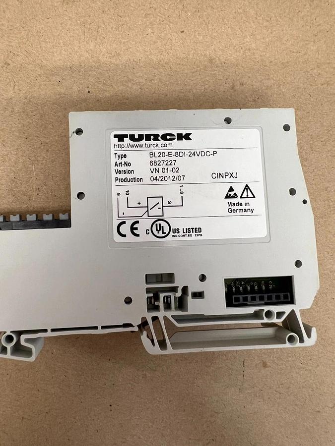 Used Turck BL20-E-8DI-24VDC-P Input Module