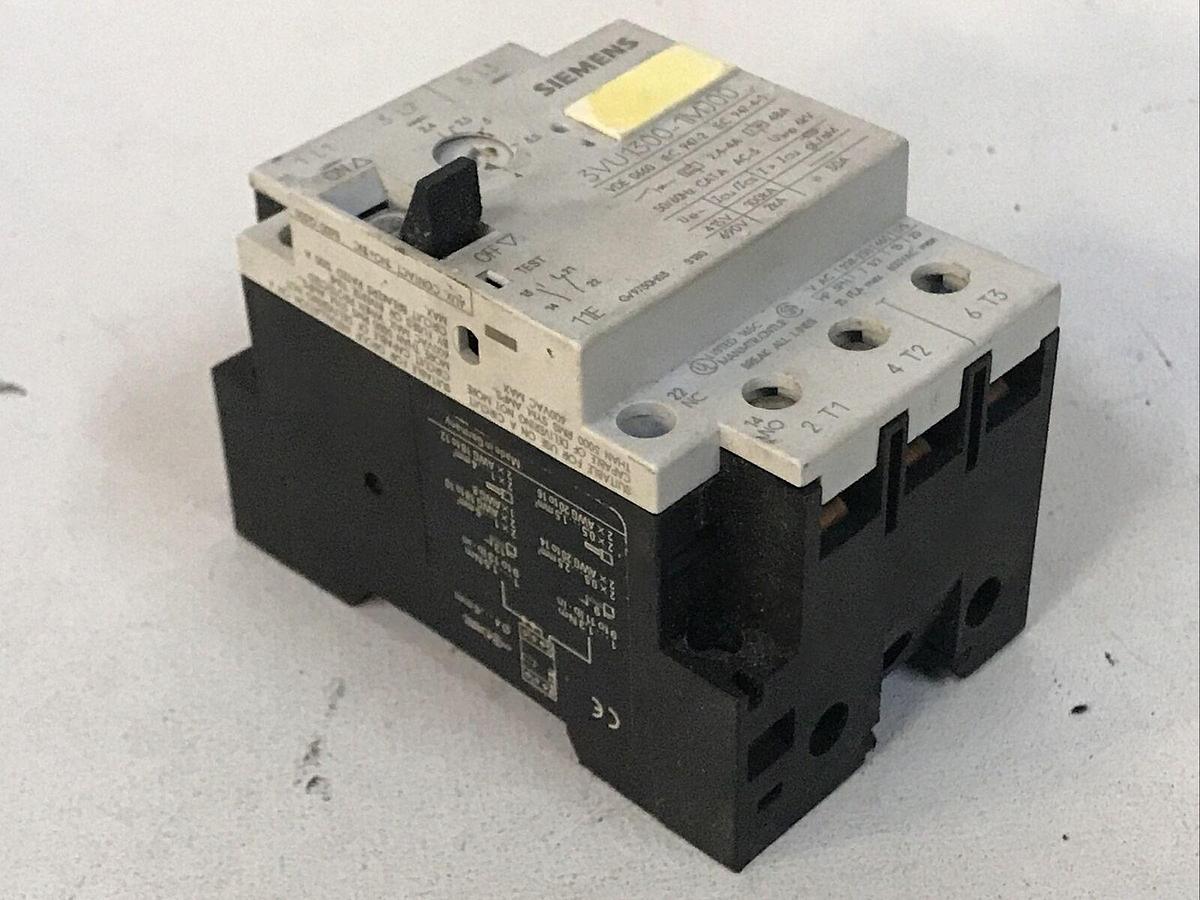 Used Siemens 3VU1300-1MJ00 Circuit Breaker, 3-Pole, 50/60 Hz
