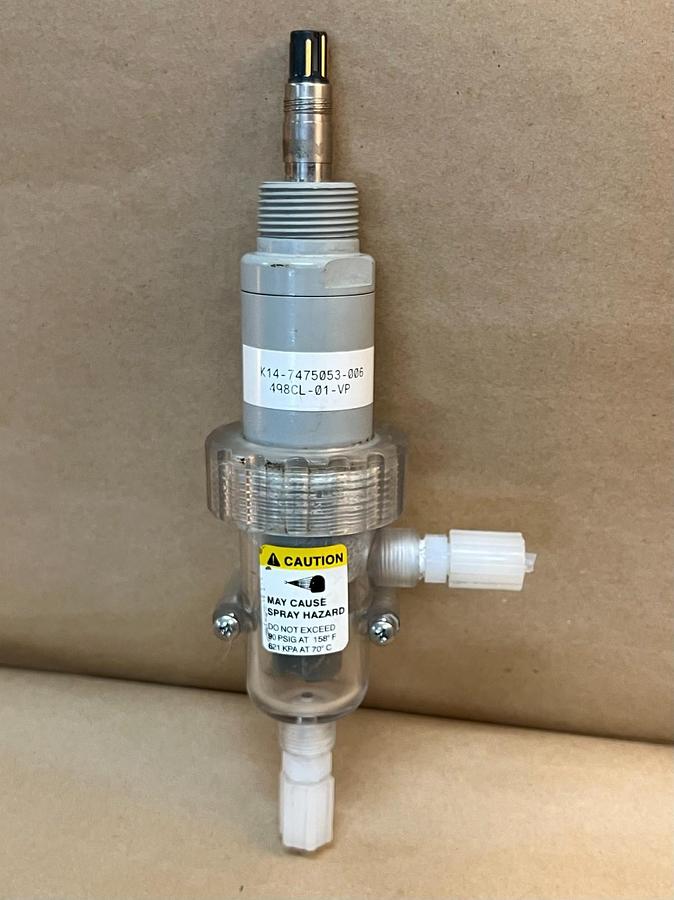 Used Rosemount 498CL Analytical Flow Through Ph Sensor Housing