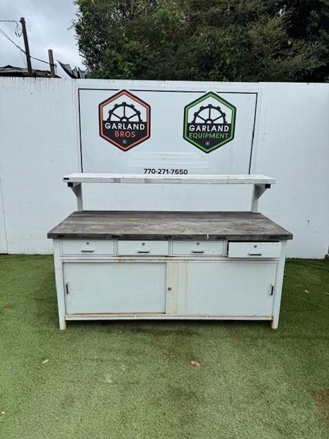 Used Imoaco 80”x36” Industrial Shop Desk, 4-Drawer (16”x20”) 36” Working Height