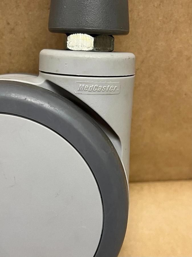 Medcaster Set of (4) 4" Swivel Casters, 2 Total Lock Brake, 2 No Brake
