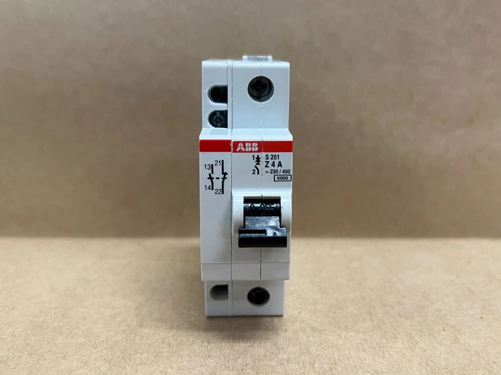Used ABB S201-Z4A 1 Pole, 4A Miniature Circuit Breakers - Lot of 5