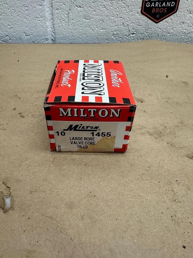 Used Milton Industries 1455 Large Bore Valve Core Replacement, Box of 10 *NEW*