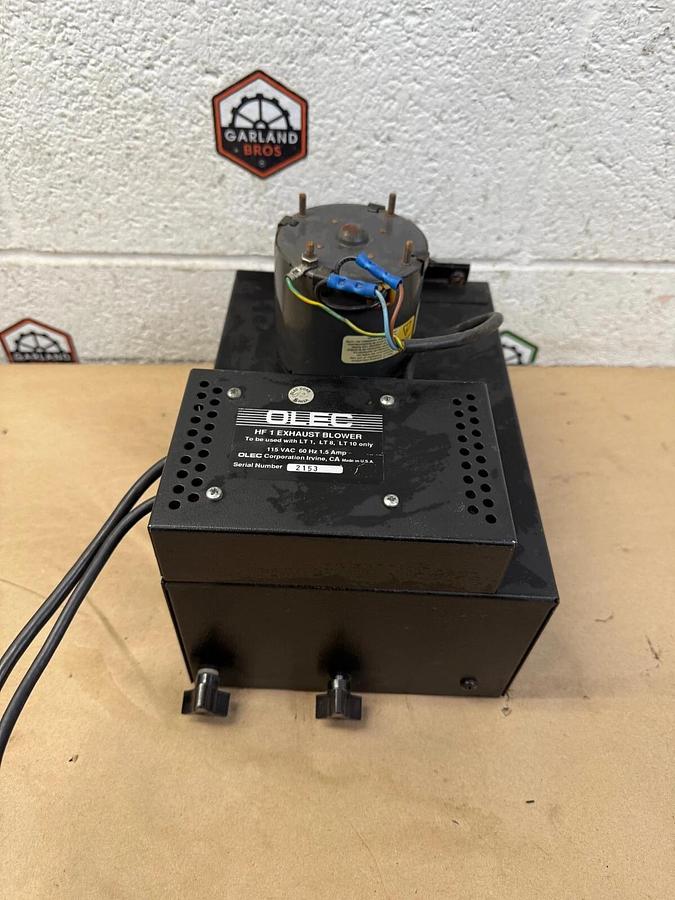 Used Olec HF 1 , Exhaust Blower, 110 VAC, 60 Hz, 1.5 A