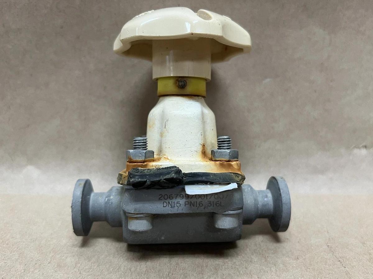 Used Alfa Laval Saunders 206799/001/007 316L, Sanitary Diaphragm Valve, 1/2"