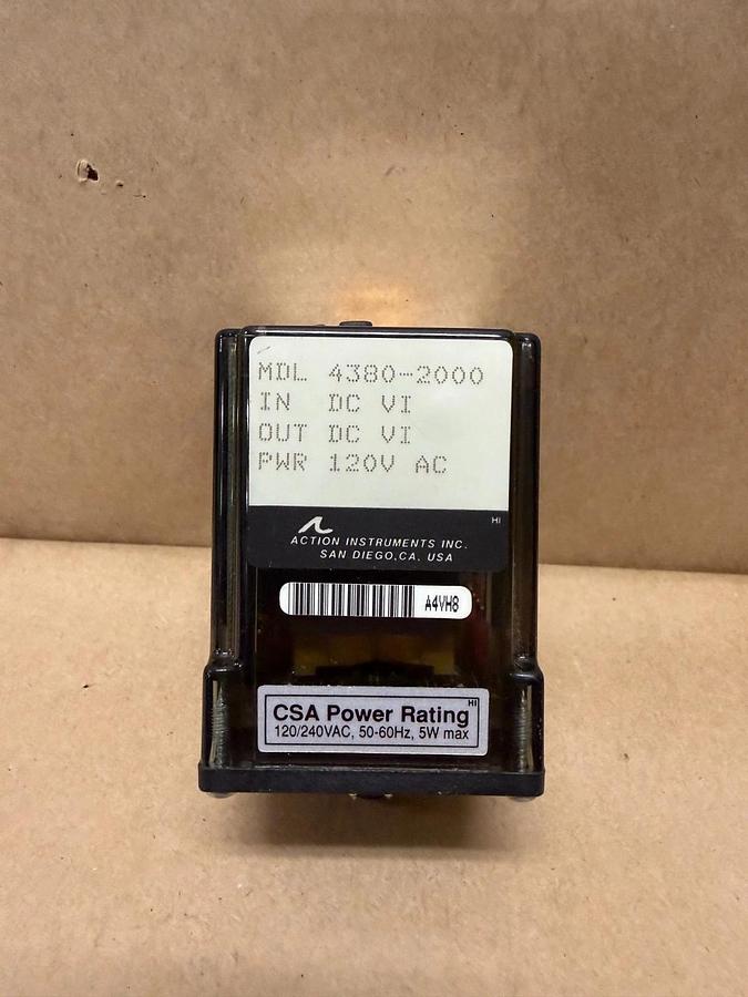 Used Action Pak MDL-4380-2000 Signal Conditioner Relay 120V AC