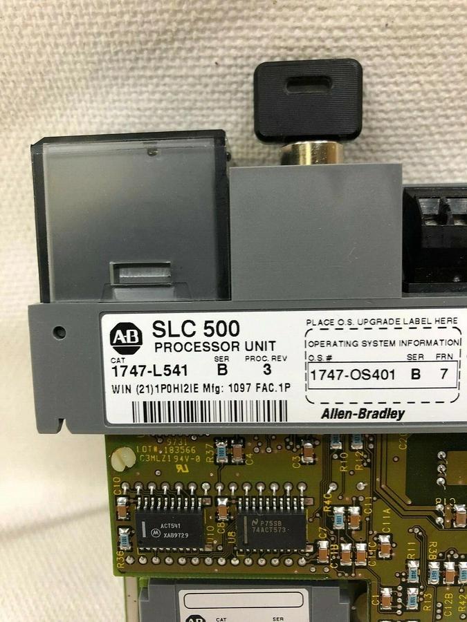 Used Allen-Bradley 1747-L541 Ser B Processor Unit with key SLC 500