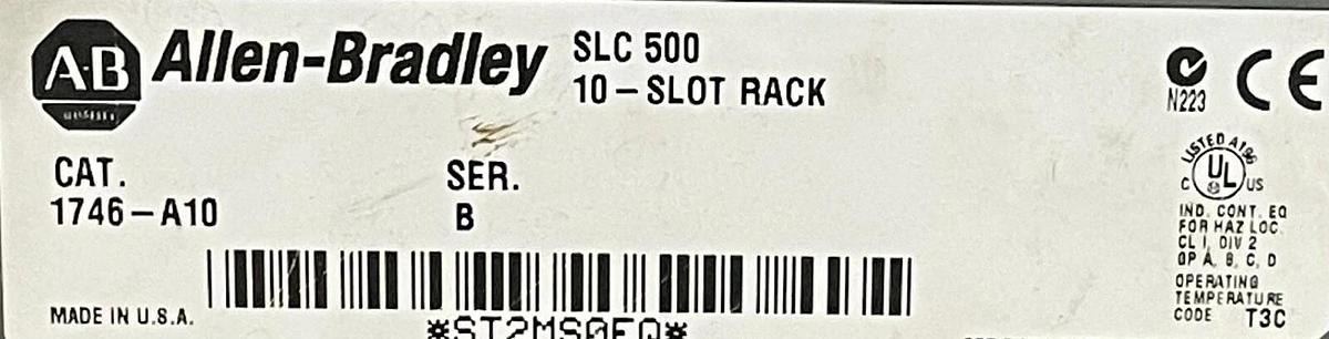 Used Allen Bradley SLC 1746-A10 10-Slot Rack Series B