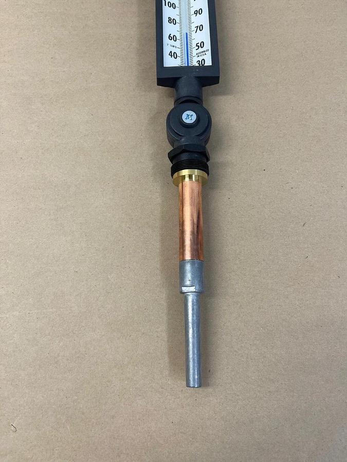 Weiss Instruments 9VU6-240 Thermometer, 30/240 Degrees F, 6” Stem