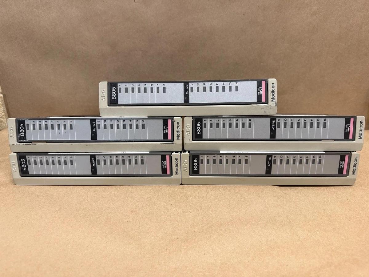 Used Modicon AS-B805-016 Input Module, 115 VAC - Lot of 5
