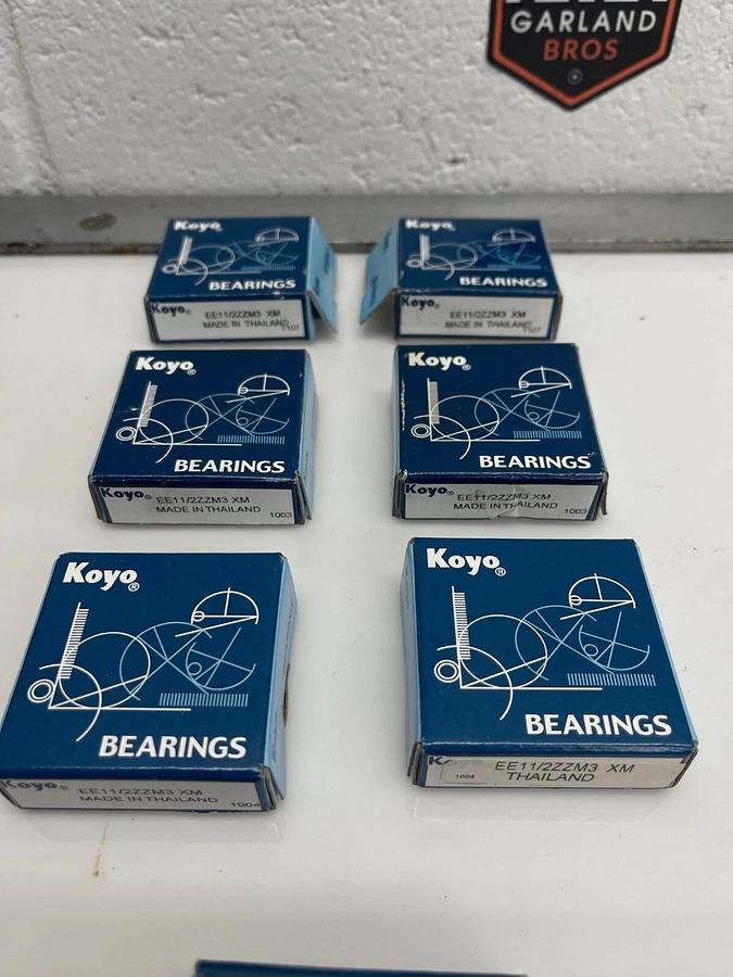 Used Koyo EE11/2ZZM3 XM, Bearing, 1/4” ID, 5/8” OD, Double Shielded - Lot of 7