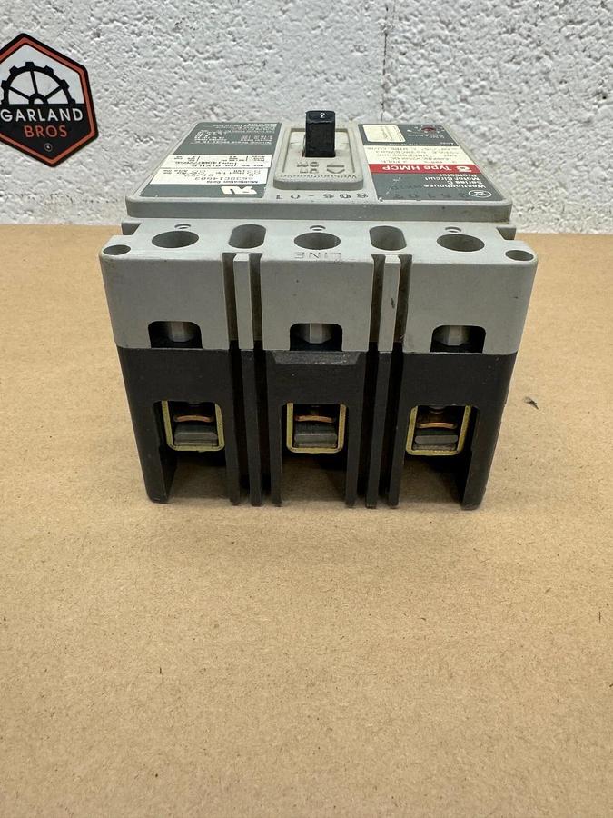 Used Westinghouse HMCP003A0C Circuit Protector, 3A, 3 Poles, 600VAC