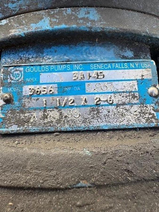 Used Goulds 3656 (Size 1 1/2 x 2-6) 3A145, Baldor JMM3212T 5Hp Motor @ 3450RPM