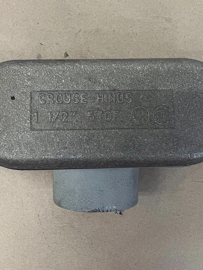 Used Crouse-Hinds 1 1/2” 570F Conduit Body