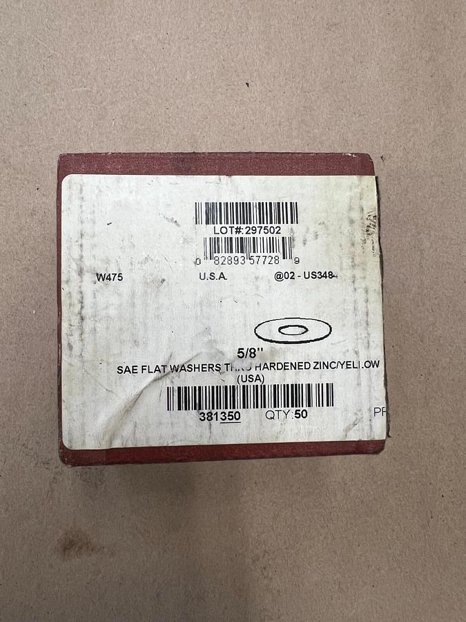 SAE 381350 (50 Pcs) 5/8” Flat Washer