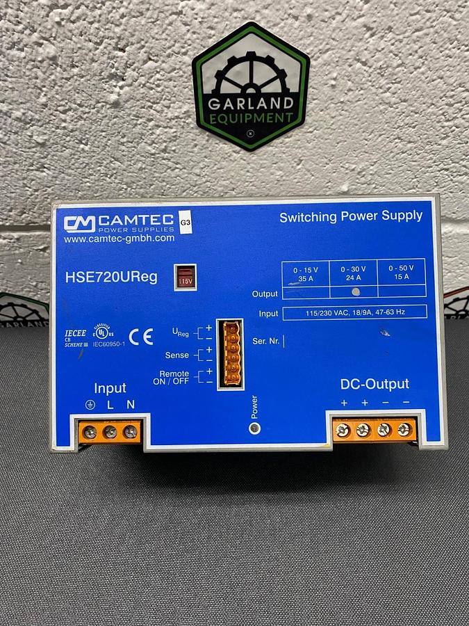 Used Camtec HSE720UReg Power Supply, HSEUreg07201.30T