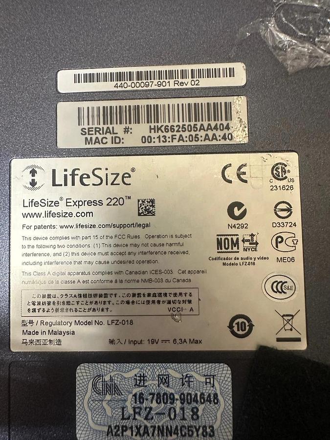 Used LifeSize Express 220 Video Conferencing System