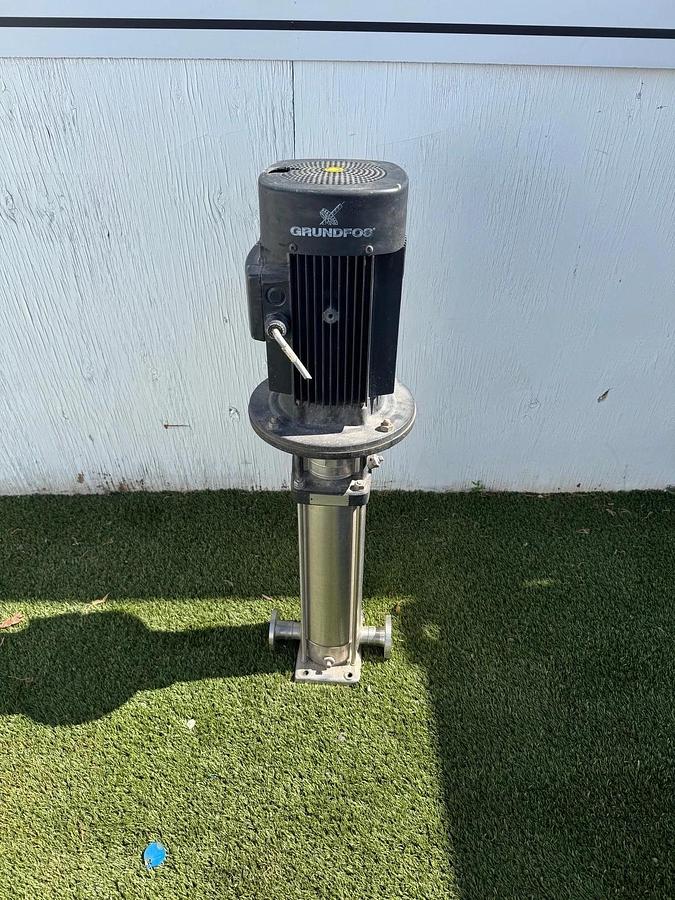Used Grundfos CRN 4-160/14 A-F-G-AWWK 7.5Hp @ 3500RPM Booster Pump, 31GPM, 14 Stages